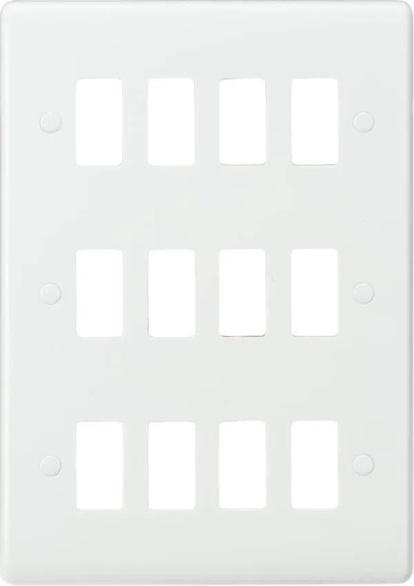 Curved edge 12G grid faceplate