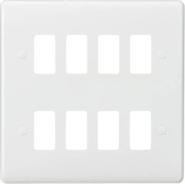 Curved edge 8G grid faceplate