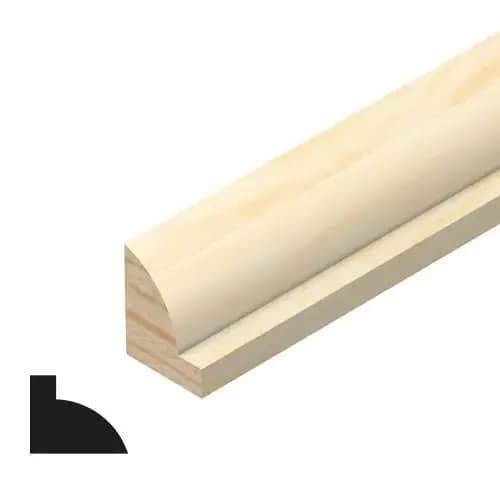 Ovolo Glass Bead Pine 12 x 15mm x 2.4m