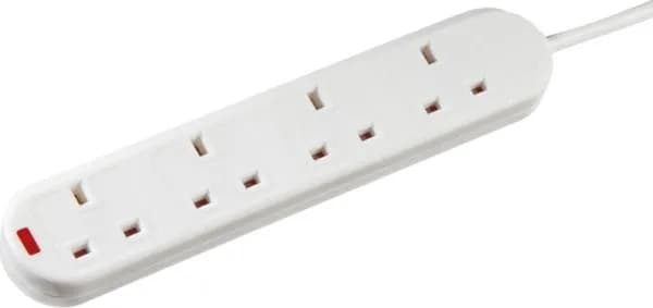 13A 4G 2M Extension Lead with Neon