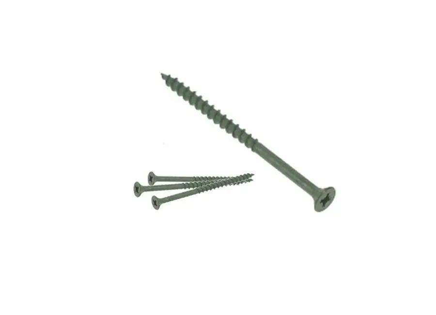 Decking Screws 4.0mm x 75mm Green Coated Pozi (Qty.100)