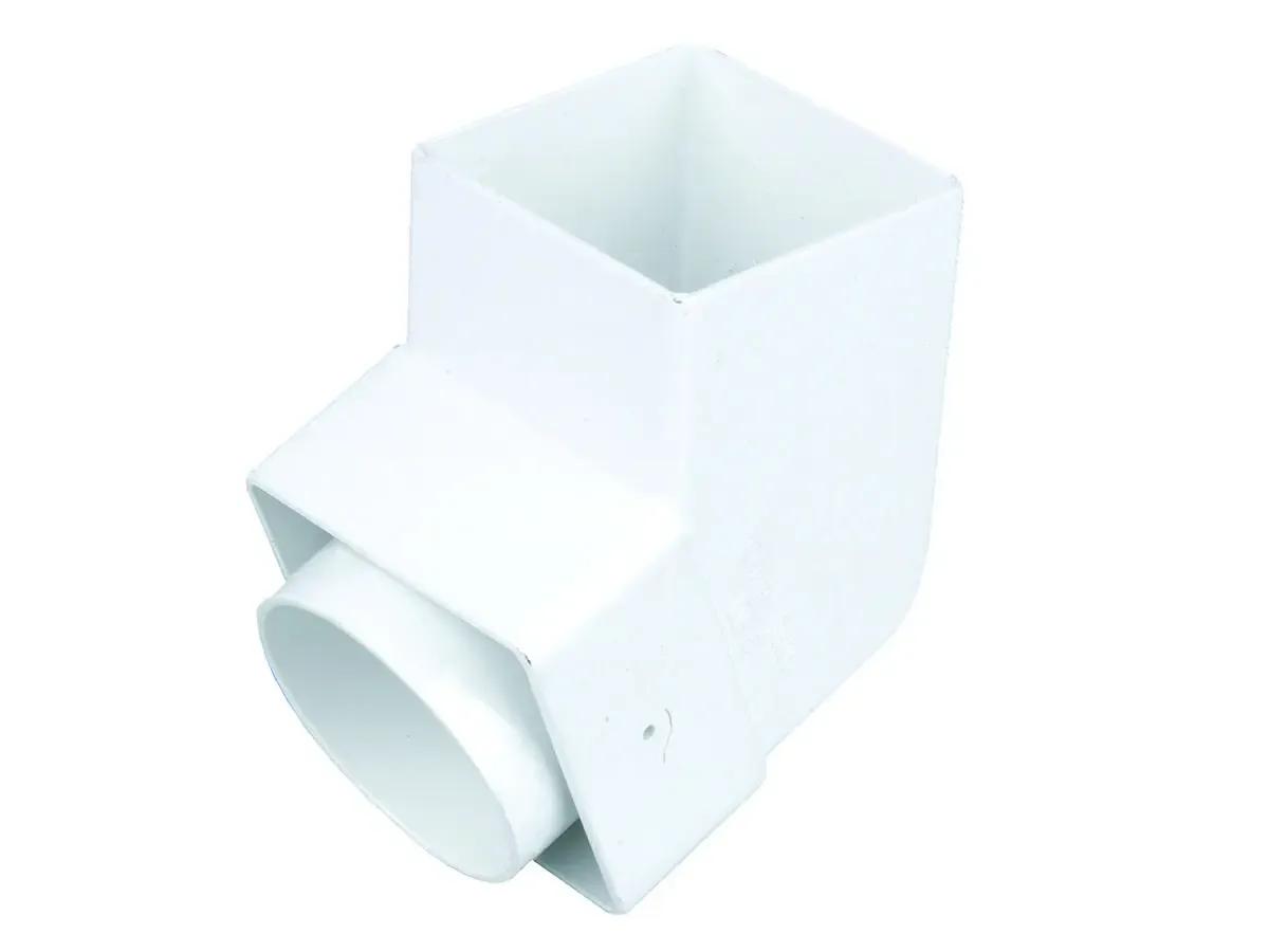 Offset Bend Spigot Square Gutter 61mm Bend, White