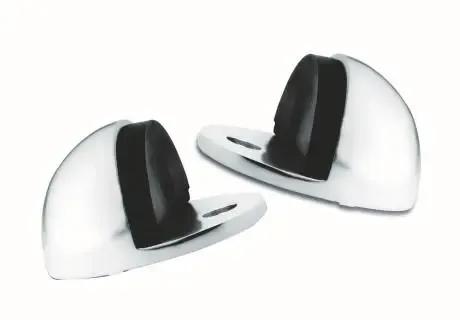 Oval Door Stop, Satin Anodised Aluminium (Qty.2)