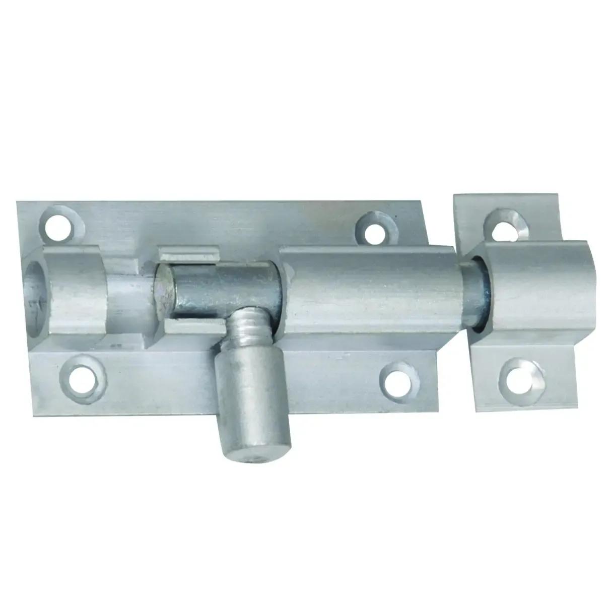 Barrel Bolt, Straight design, Satin Anodised Aluminium finish, 75mm (Qty.6)