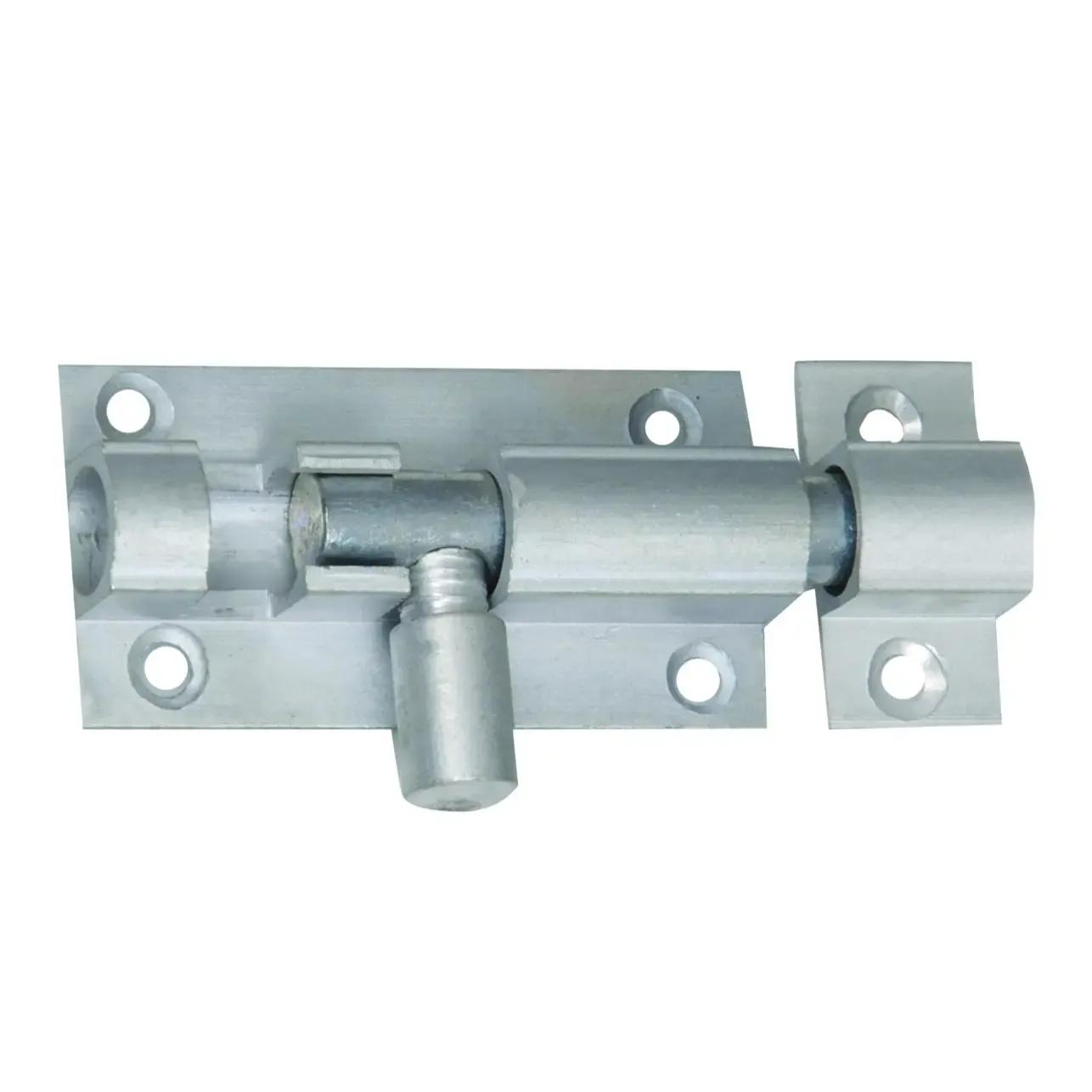 Barrel Bolt, Straight design, Satin Anodised Aluminium finish, 100mm
