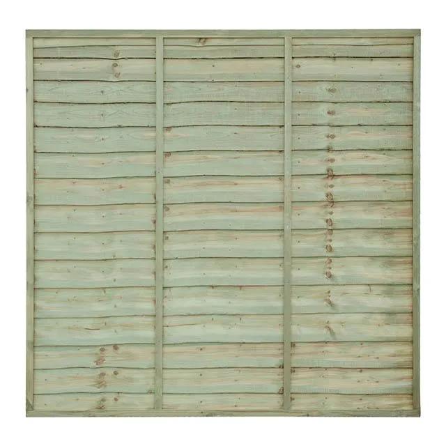 Superior Lap Fence Panel Green 1828 x 1650mm (5.5x6ft)