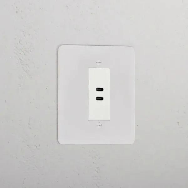 Corston USB C+C Socket (Paintable White)