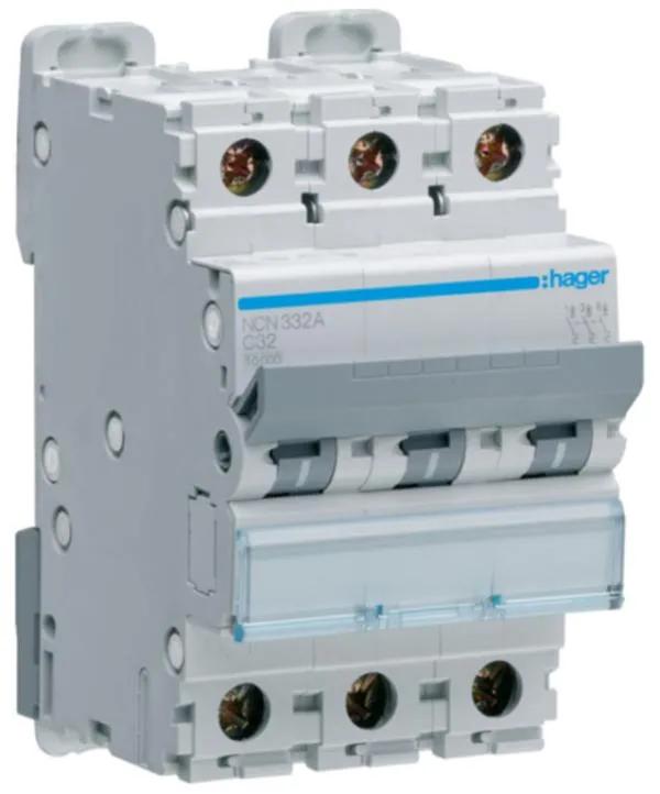 Hager NCN232A MCB DP Type C 32A 10kA