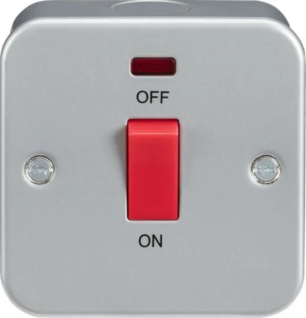 Metal Clad 45A DP Switch with Neon – Single Size