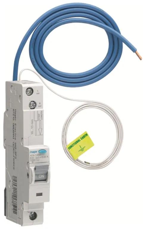 Hager ADA140U RCBO SP A B 40A 30mA 10kA
