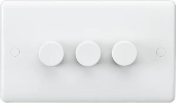 Curved Edge 3G 40-400W Dimmer (White)
