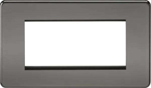 Screwless 4G Modular Faceplate – Black Nickel (Nickel Black)