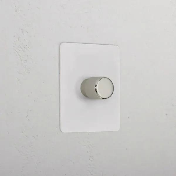 Corston 1G Dimmer Slimline Switch (Paintable Polished Nickel)