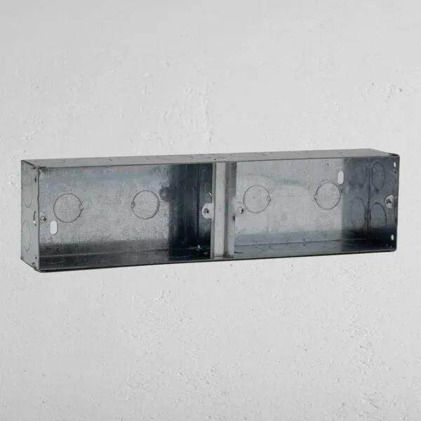 Corston 2x Double Metal Back Box 47mm Landscape