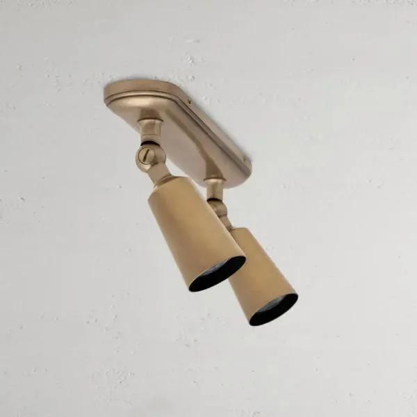 Corston Baylis Small Double Spotlight (35mm) (Antique Brass)
