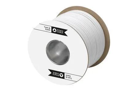 Pitacs 6242BH White 10mm² LSZH Twin & Earth Cable 100m Drum