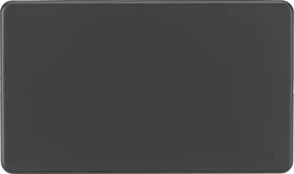 Screwless 2G Blanking Plate – Anthracite