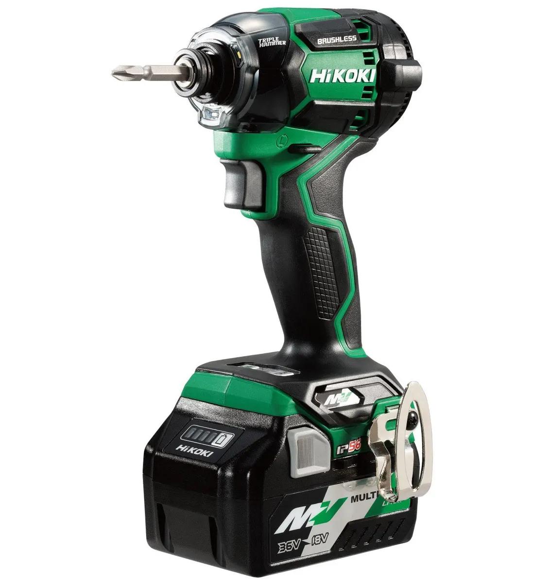 HiKOKI WH36DC 36V Multi Volt 215Nm Triple Hammer Impact Driver With 2x 2.5Ah/5.0Ah Batteries